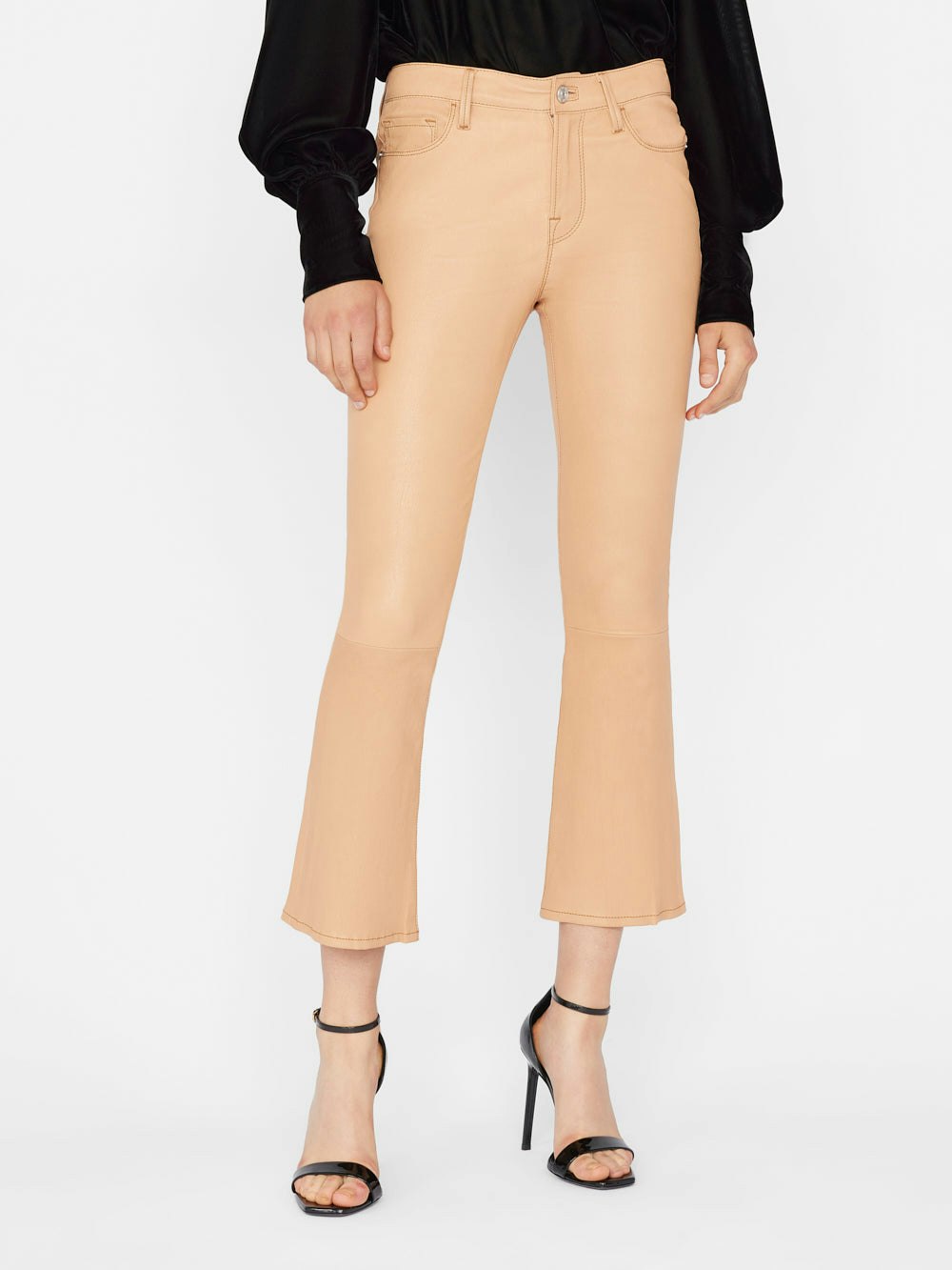 leather pant front view